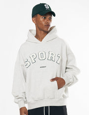 Sport Hoodie - Grey Marle/Emerald