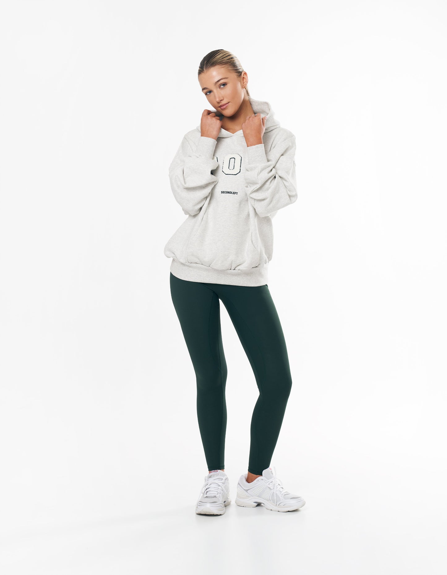 Sport Hoodie - Grey Marle/Emerald