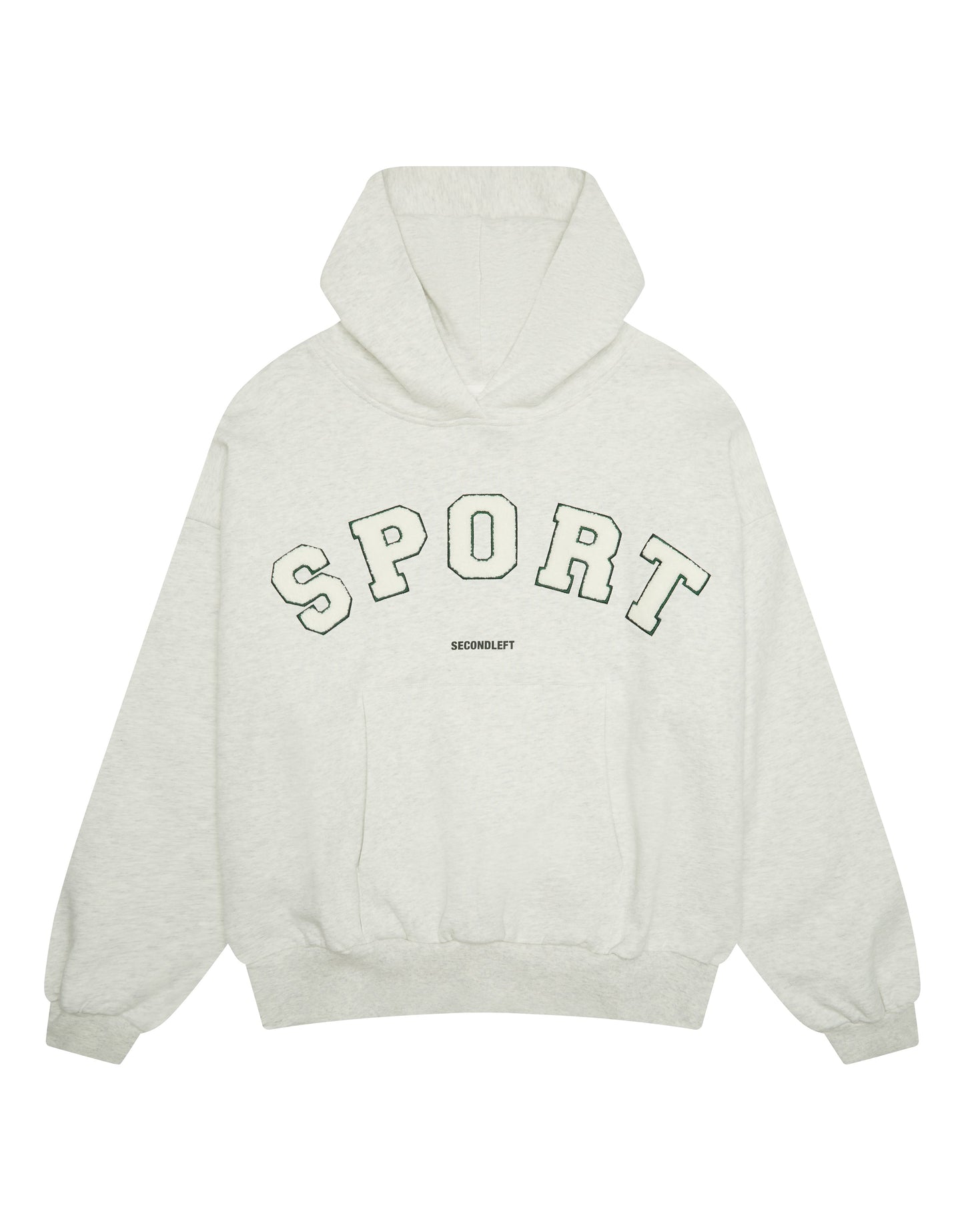 Sport Hoodie - Grey Marle/Emerald