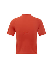 Seamless High Neck Tee - Red