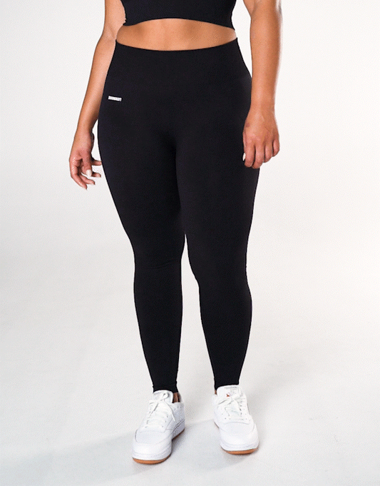 Seamless Full Length Tights - Black