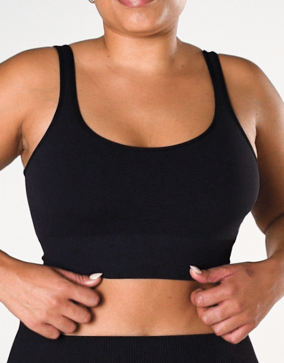 SL Seamless Low back Crop - Black