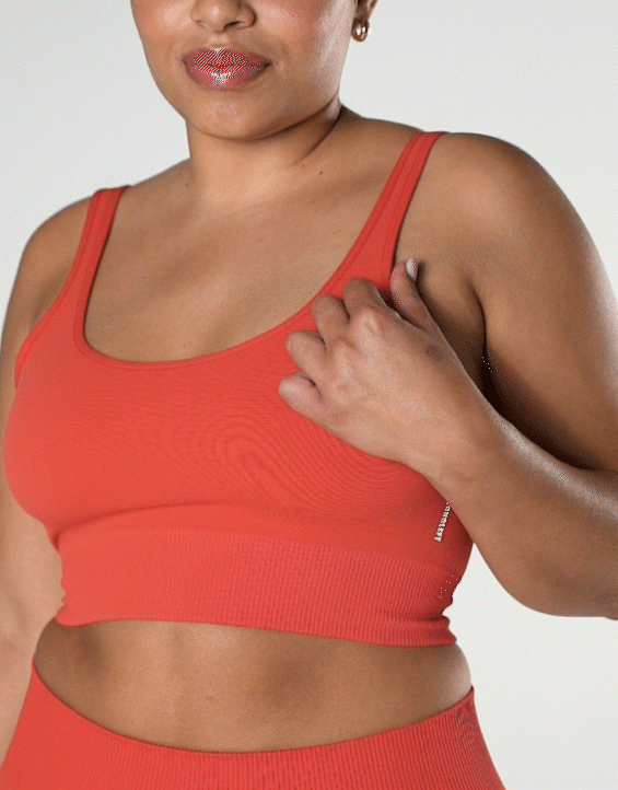 SL Seamless Low back Crop - Red