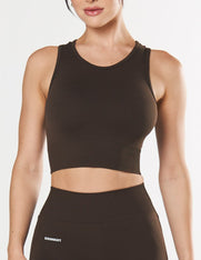 Seamless Cropped Singlet - Espresso