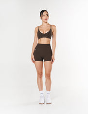 Seamless Mini Biker Shorts - Espresso