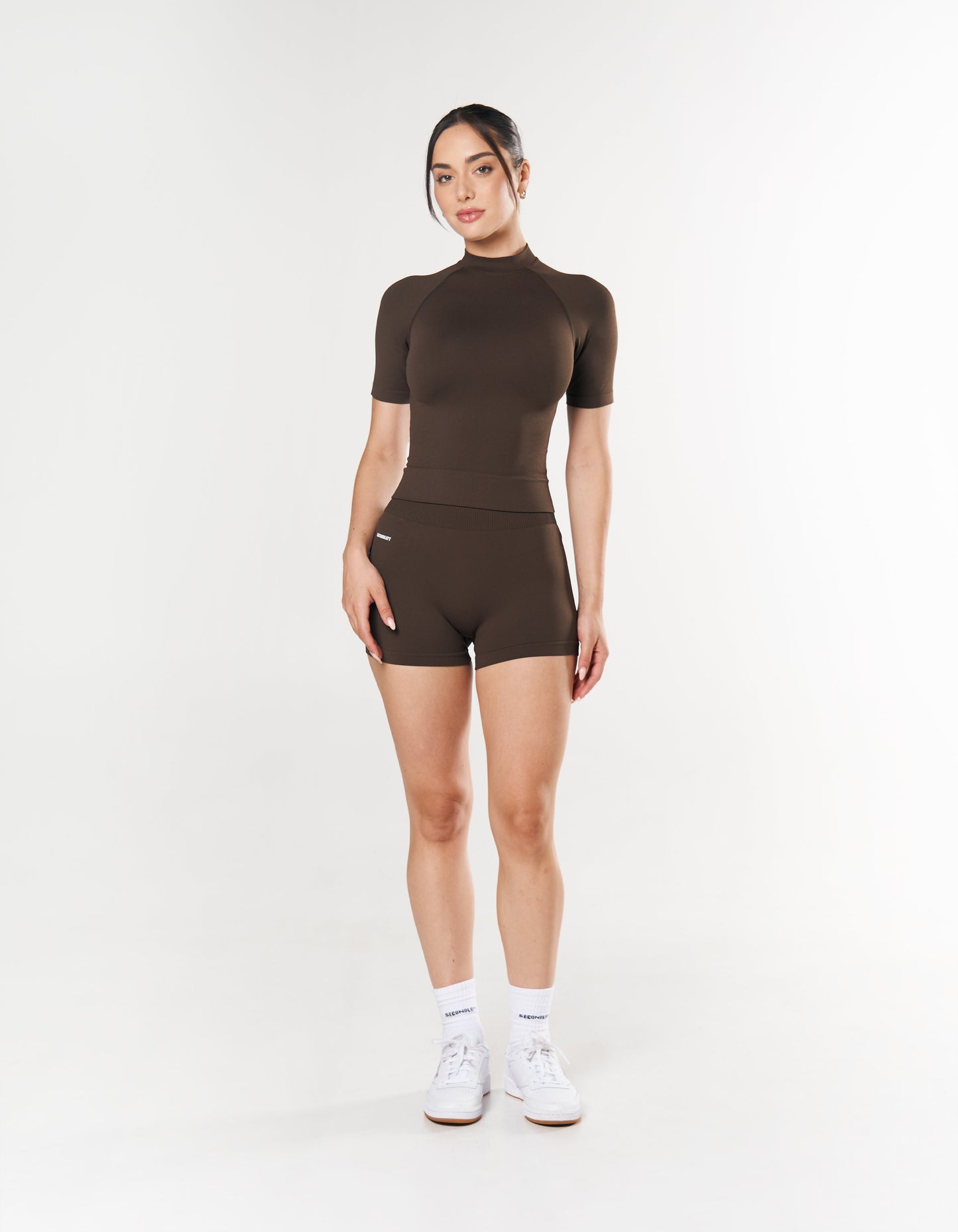 Seamless Mini Biker Shorts - Espresso