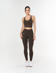 Seamless Strappy Crop - Espresso