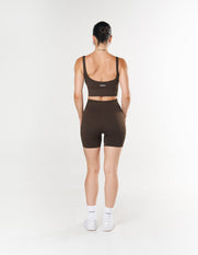 Seamless Midi Biker Shorts - Espresso