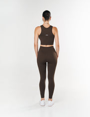 Seamless Cropped Singlet - Espresso