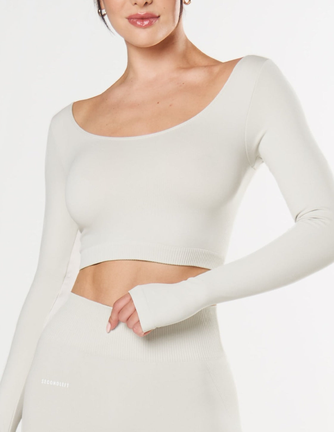 Seamless Scoop Long Sleeve - Dove