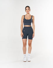 Seamless Midi Biker Shorts - Blueberry