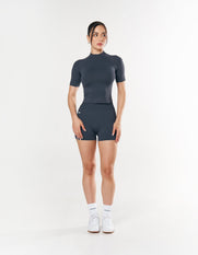 Seamless Mini Biker Shorts - Blueberry