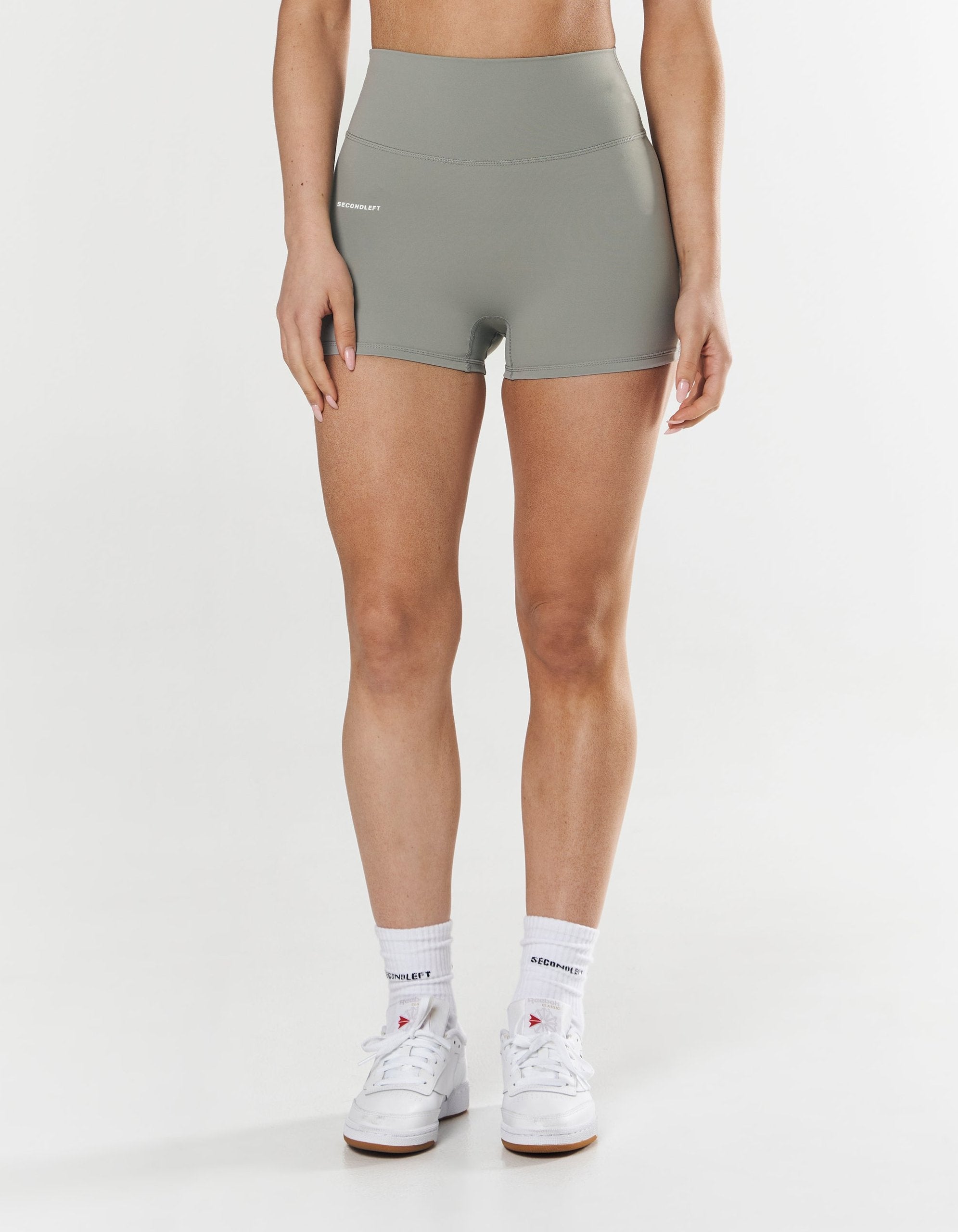 White mini biker shorts cheap