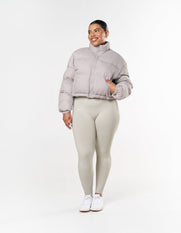 Cropped Puffer - Grey