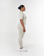 Seamless High Neck Tee - Dove