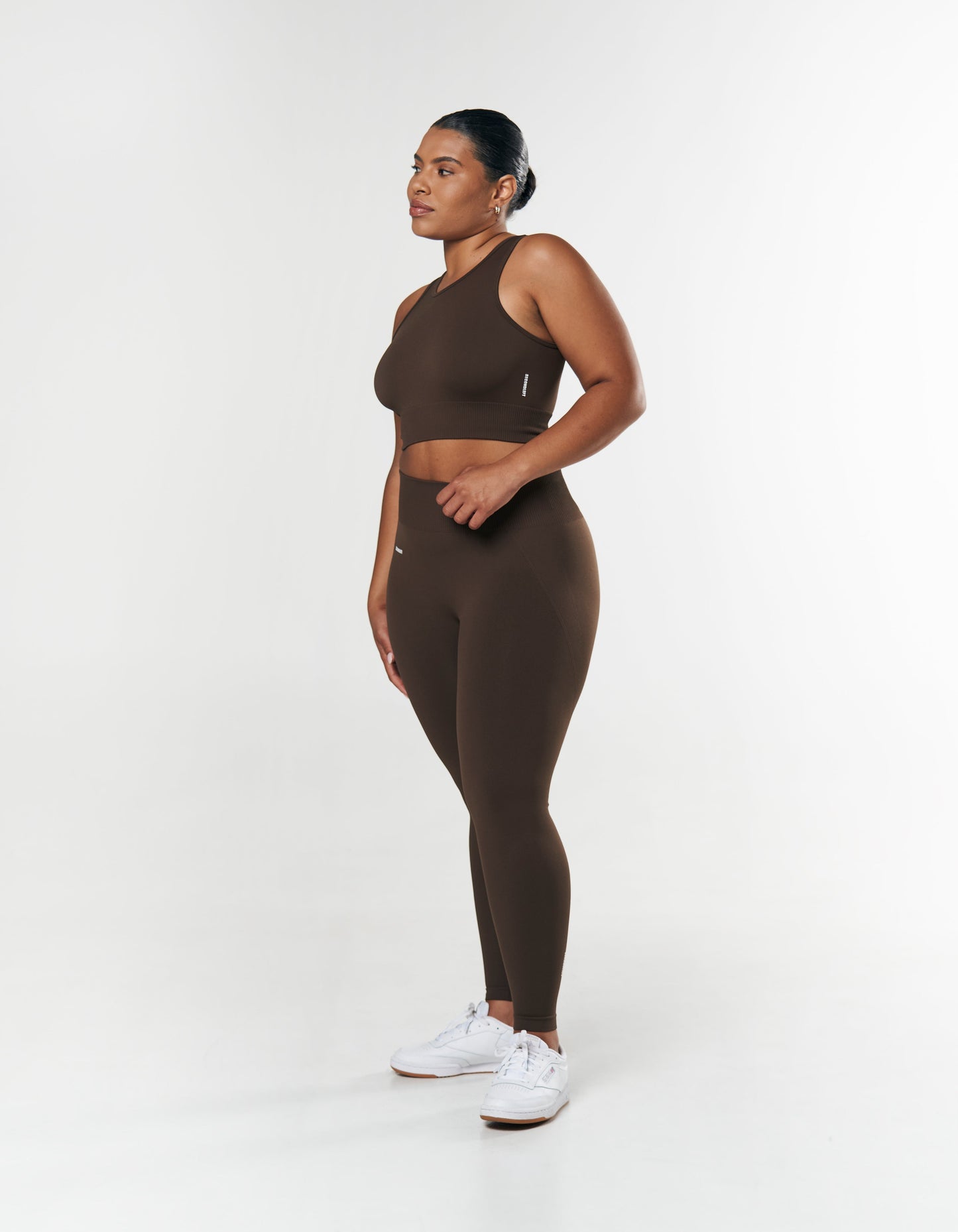 Seamless Cropped Singlet - Espresso