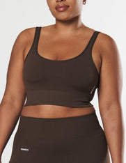 Seamless Low back Crop - Espresso