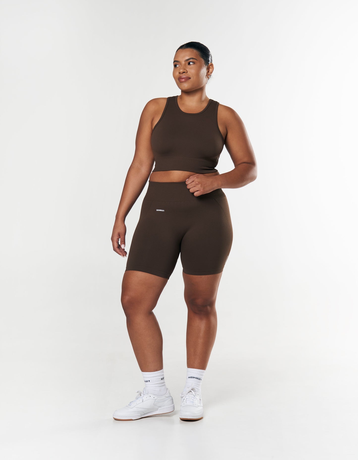 Seamless Midi Biker Shorts - Espresso