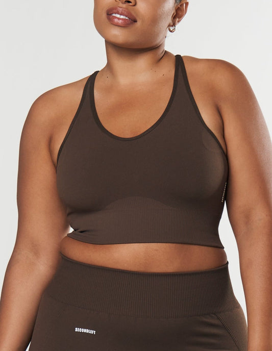 Seamless Strappy Crop - Espresso