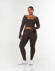 Seamless Scoop Long Sleeve - Espresso