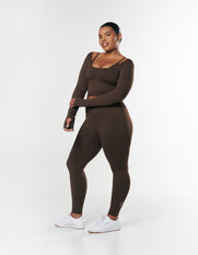 Seamless Scoop Long Sleeve - Espresso