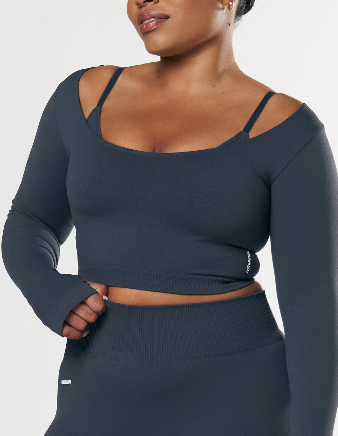 Seamless Scoop Long Sleeve - Blueberry