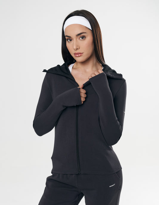 Peaches Zip Hoodie - Midnight