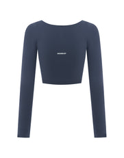 Seamless Scoop Long Sleeve - Blueberry