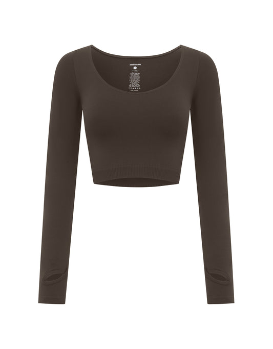Seamless Scoop Long Sleeve - Espresso