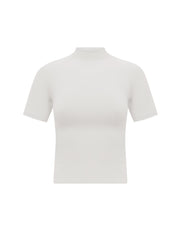 Seamless High Neck Tee - Dove