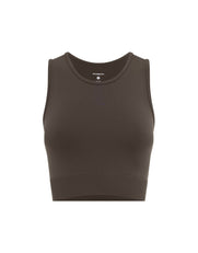 Seamless Cropped Singlet - Espresso