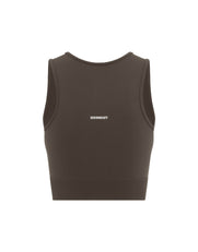 Seamless Cropped Singlet - Espresso