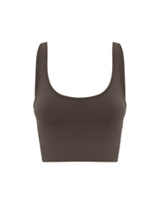 Seamless Low back Crop - Espresso