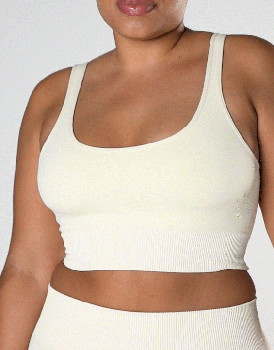 SL Seamless Low back Crop - Butter