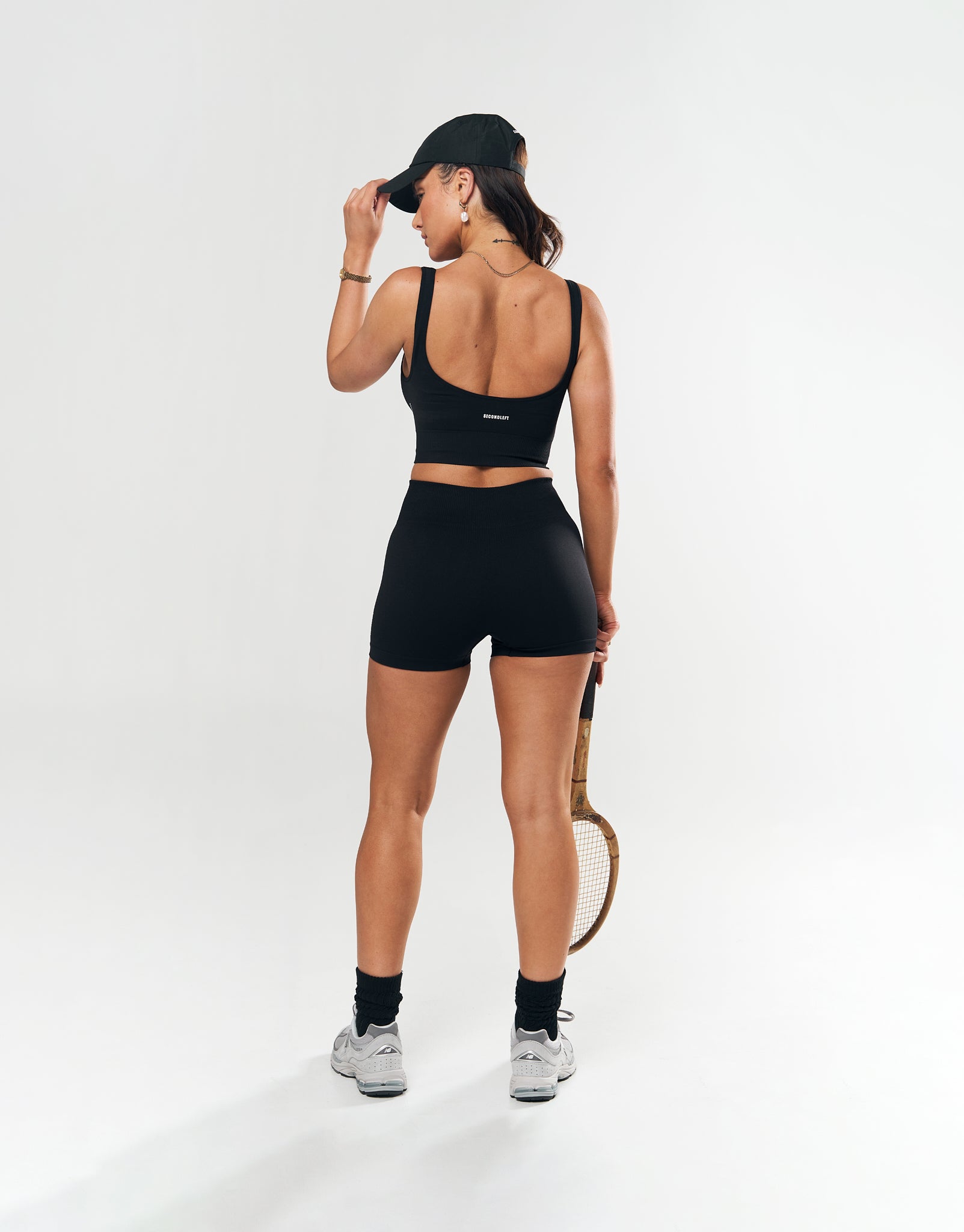 SL Seamless Low back Crop - Black