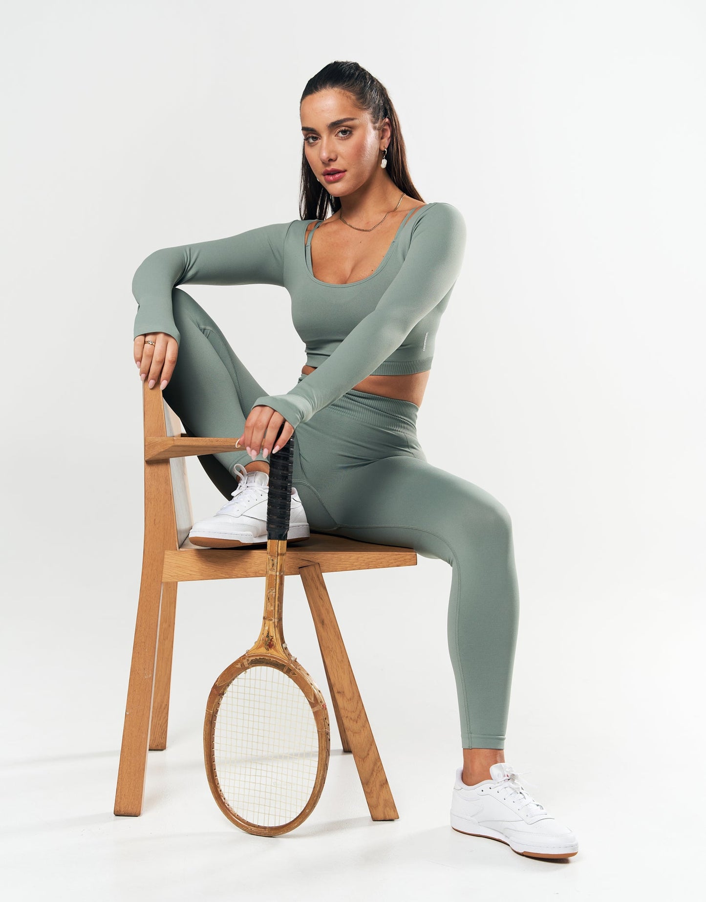 Seamless Scoop Long Sleeve - Blue