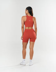 Seamless Midi Biker Shorts - Red