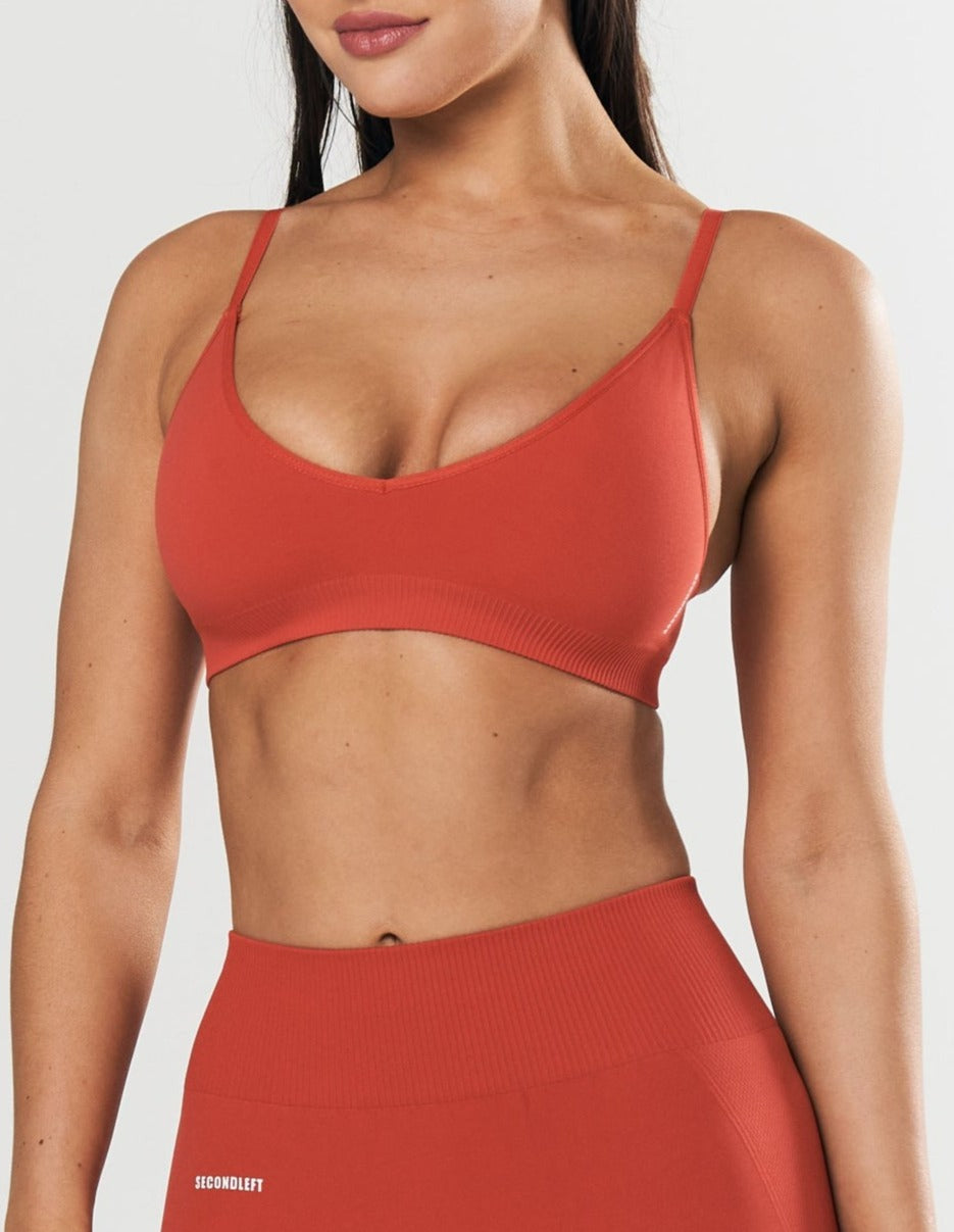 Seamless Base Bralette Red SECONDLEFT