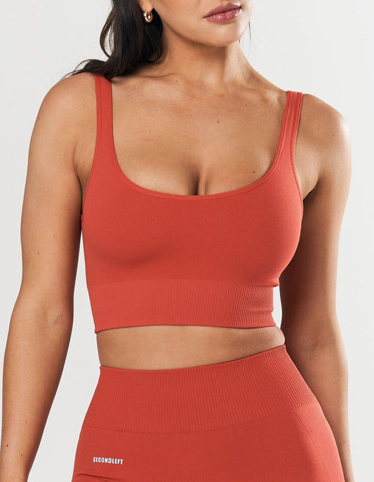 Seamless Low back Crop - Red