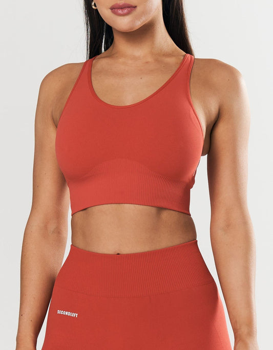 Seamless Strappy Crop - Red