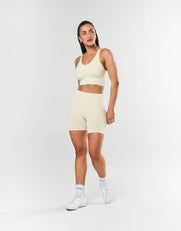 Seamless Midi Biker Shorts - Butter