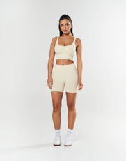 Seamless Midi Biker Shorts - Butter