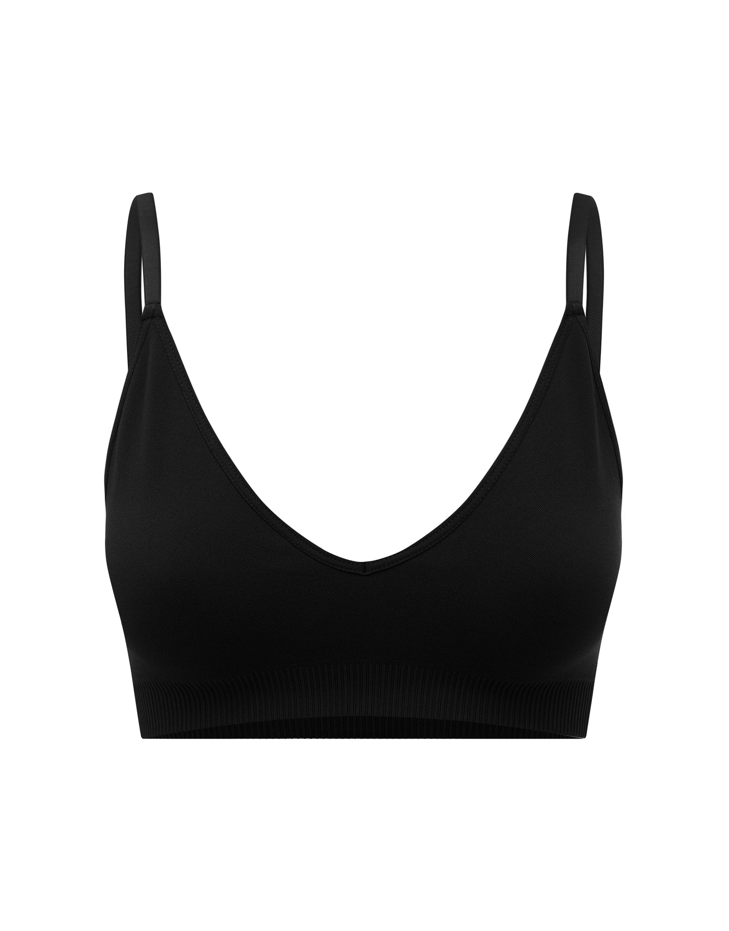 Seamless Base Bralette - Black