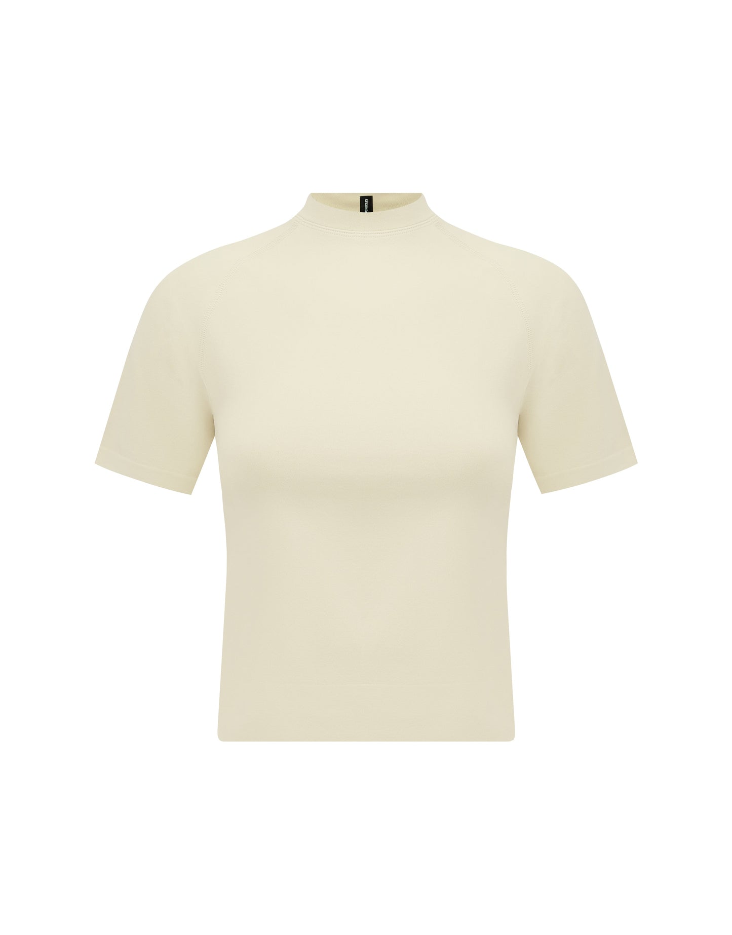 Seamless High Neck Tee - Butter