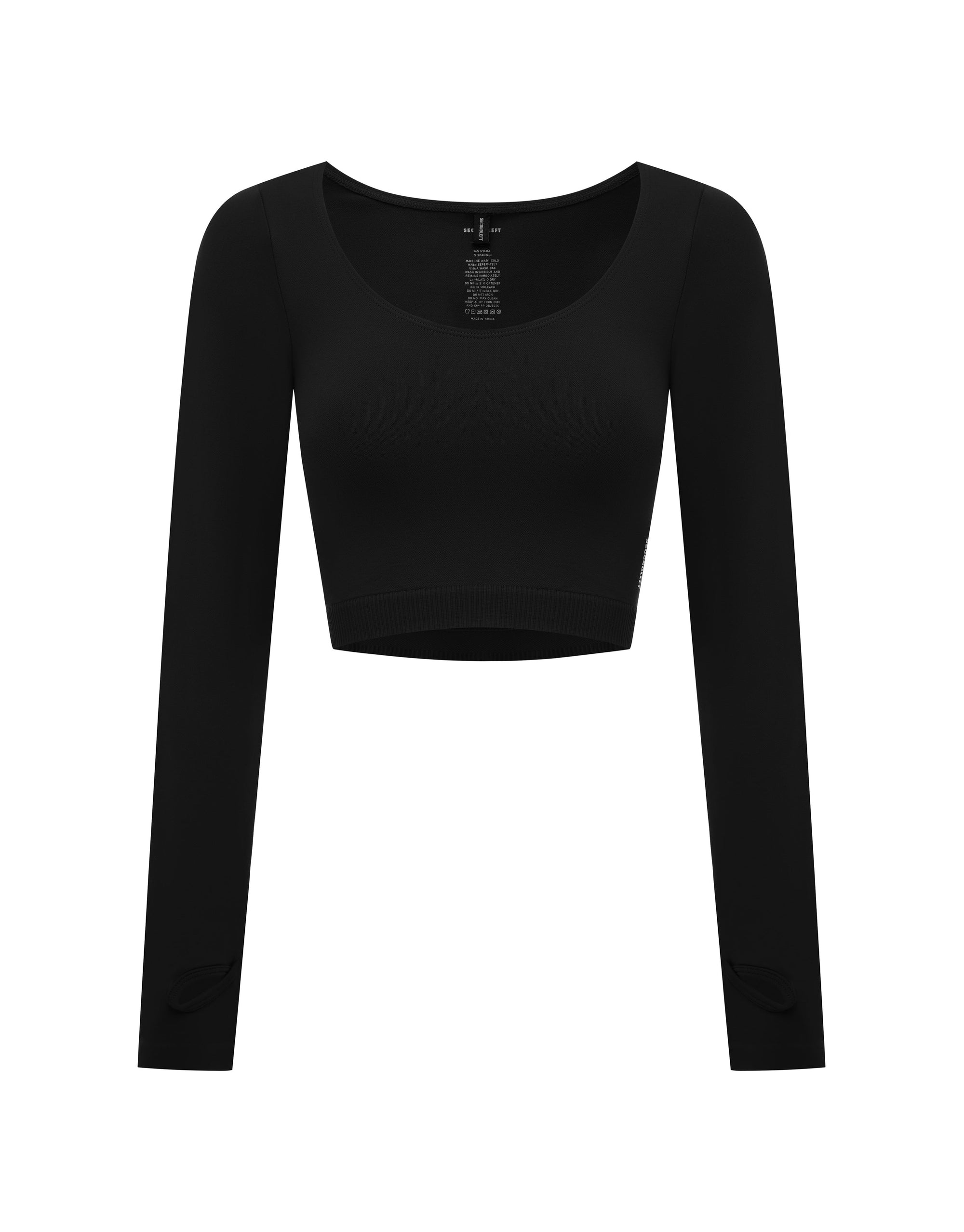 SL Seamless Scoop Long Sleeve - Black