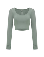 Seamless Scoop Long Sleeve - Blue