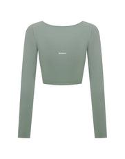Seamless Scoop Long Sleeve - Blue