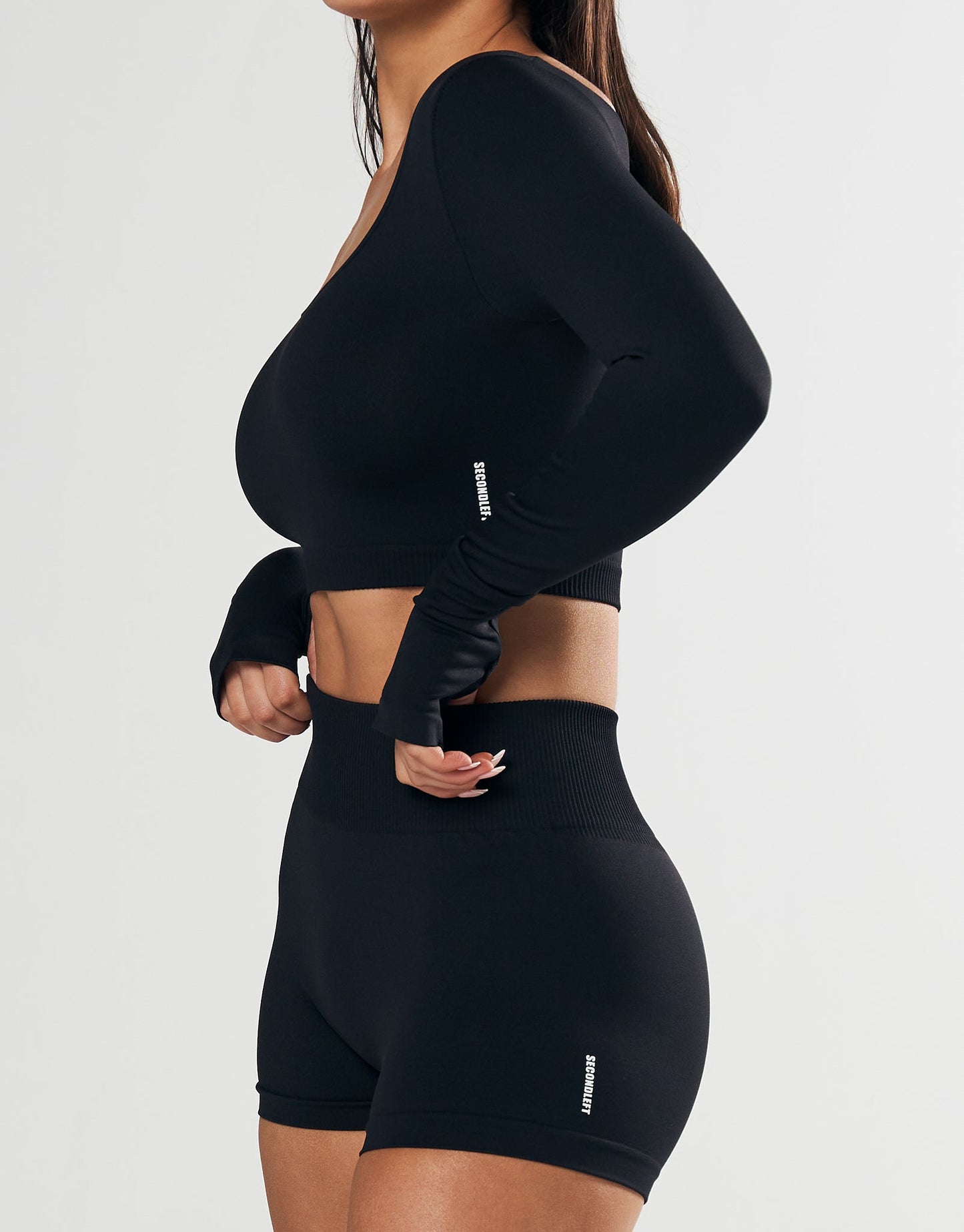 Seamless Shorts Black Long Biker Shorts Seamless Mini Biker Shorts