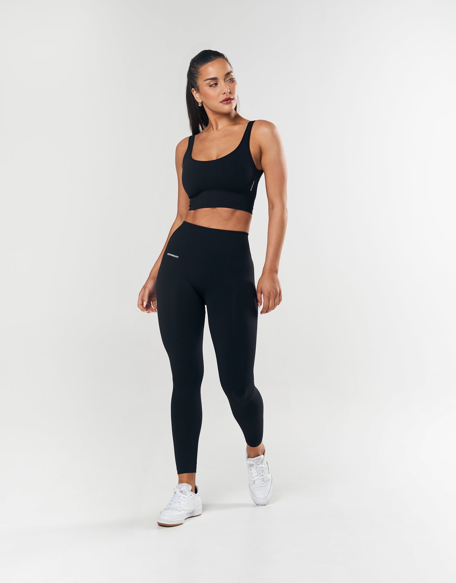 SL Seamless Low back Crop - Black