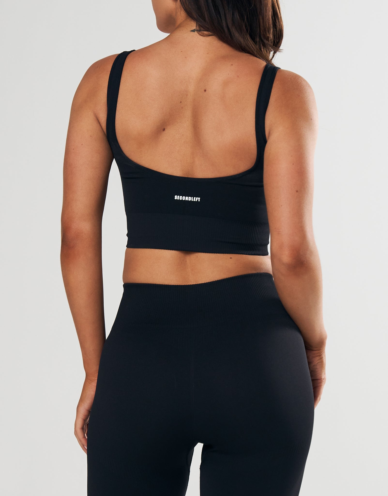 SL Seamless Low back Crop - Black